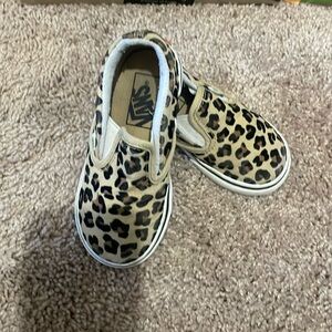 Toddler Slip on Leopard Vans Sz 8